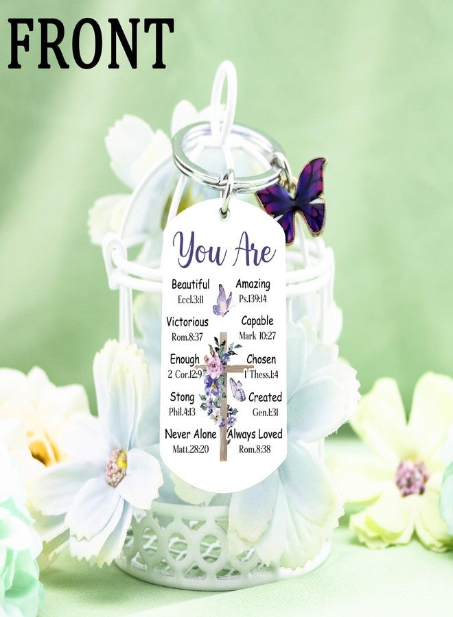 igvean Biblical Gifts Bible Verse Gifts Butterfly Keychain Spiritual Gift for Women Inspirational Christian Religious Gift for Women Friends Sister Bestie Daughter Mom Aunt Faith Based Present - Image 5